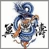 Chinese dragon and tiger tee shirt