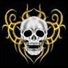 Golden tribal skull with yellow marking tees