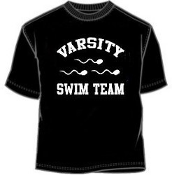 varsity swimming sperm shirt