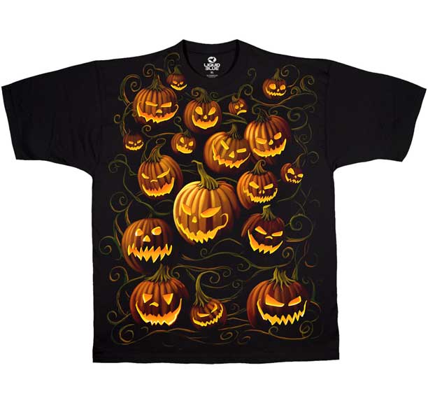 Halloween Pumpkin T-Shirt - Novelty Tee - Funny T-Shirts - Humorous Tees