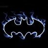 Blue Flame Bat Logo Batman T-Shirt