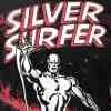 Black Shadow Superhero Surfing Blue Shirt