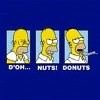 D'OH Nuts Donuts Satisfied Homer Simpson Tees
