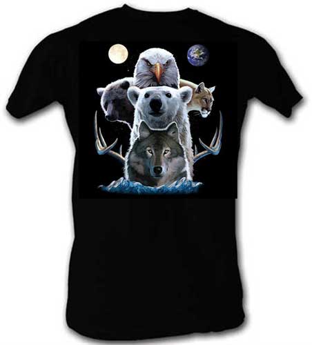 wild animal tee shirts