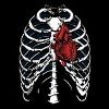 Blood Red Skeleton Heart Shirt