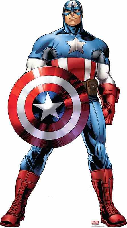 Captain America Cardboard Cutout - Lifesize Captain America Cutout ...