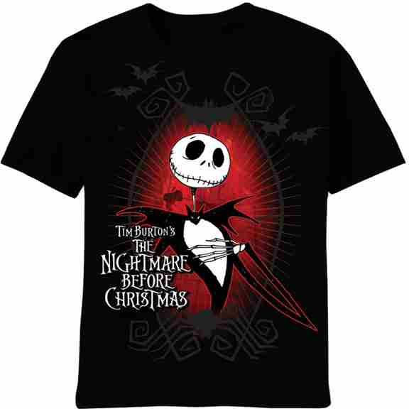 Nightmare Before Christmas T-Shirt - Dark Love - Movie Tees - Funny T ...