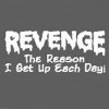 Revenge The Reason I Get Up Each Day One Liner Tee Shirt