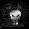 Frank Castle Behind A Brick Wall Along With Punisher Logo and Name