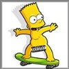 Bart Simpson Skateboarding Naked Simpsons Movie Tee Shirts