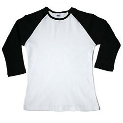 3/4 length raglan t-shirt for women.