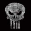 Faded Out Punisher Skull Logo