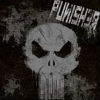 Black and Grey Mineral Wash Punisher Logo With Name