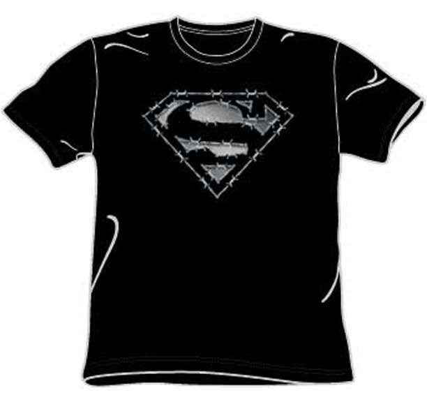 Barbed Wire Logo Superman T-Shirt | eBay
